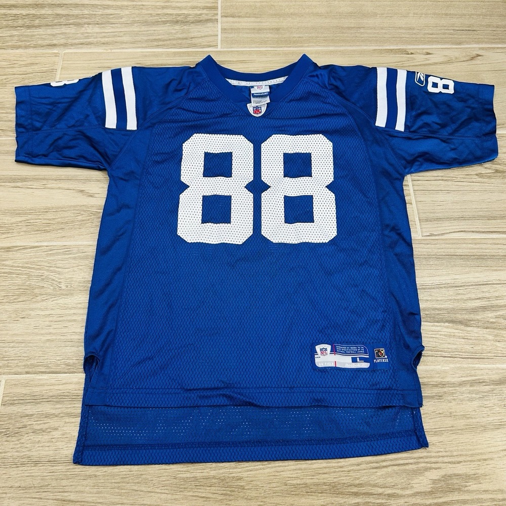 Vtg Reebok Indianapolis Colts Marvin Harrison 88 Jersey Blue Youth Large 14-16